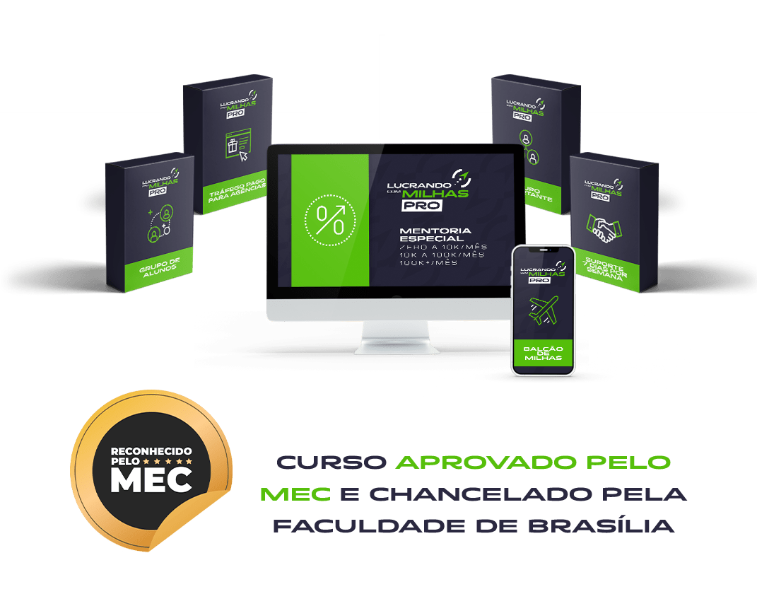 Combo de bônus exclusivos do Lucrando com Milhas PRO